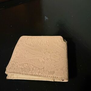 Elegant Tan Floral Women's Wallet